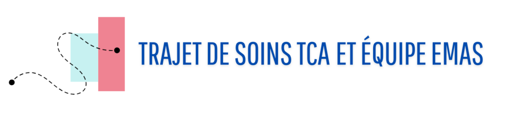 Logo trajet de soins TCA et équipe EMAS- Réseau Matilda Jeune en situation d’anorexie /de boulimie / hyperphagie